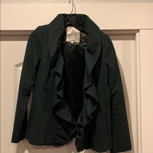 Milly ruffled pea coat